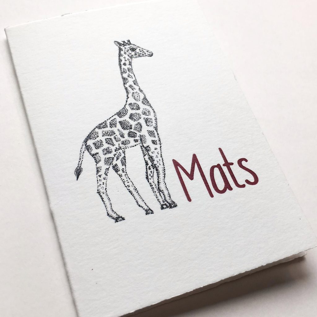 geboortekaartje Giraffe voorkant