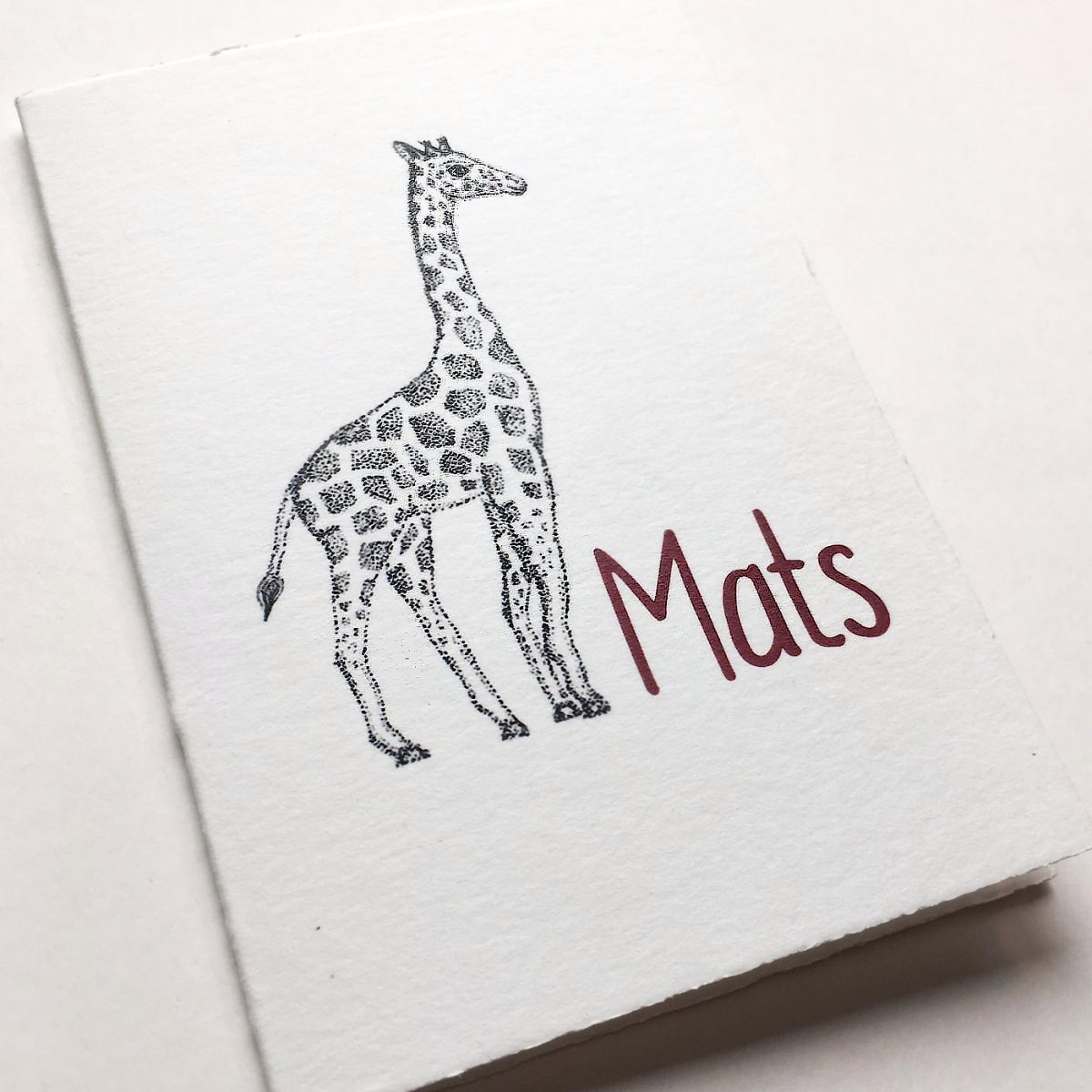 geboortekaartje Giraffe voorkant