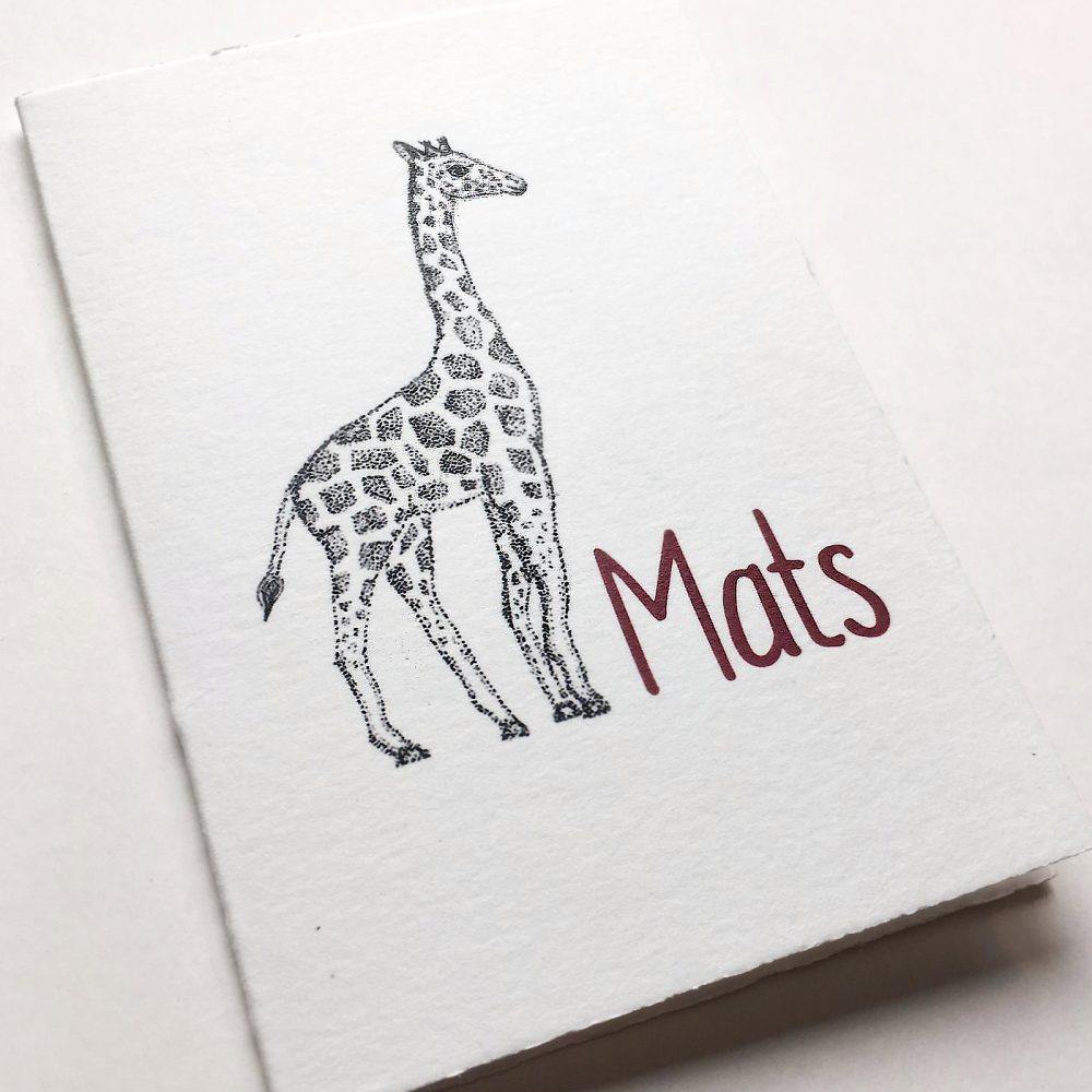 Geboortekaartje Giraffe voorkant