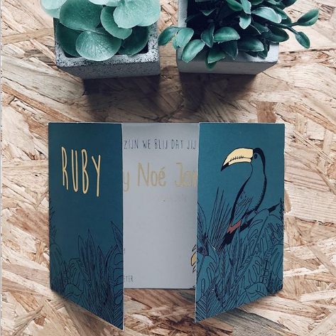Geboortekaartje Ruby voorkant